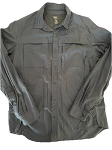 REI Women's Size Large L Shirt Outdoor Hiking Vented Blue Button Up Pockets Gorp - Picture 1 of 6