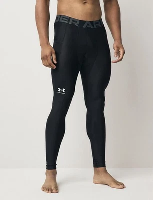 Under Armour HeatGear Mens Compression Tights Black SMALL Base Layer Leggings - Image 1 of 3