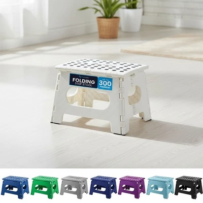 Taburete compacto de 9 pulgadas - resistente y portátil para cocina, baño, dormitorio Foto 1 de 4