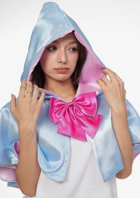NUEVO Capa con Capucha de Hadas - Azul con Lazo Rosa - Disfraz, Halloween, Capa, Juegos con disfraces  Foto 1 de 4