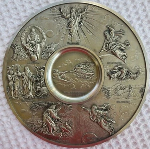 Vintage ZINN West Germany Artina Edition “The Creation” 7 Days, 95% Pewter Plate - Picture 1 of 15
