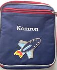 Pottery Barn Kids Lunch Box Navy With Rocket  Monogramed KAMRON