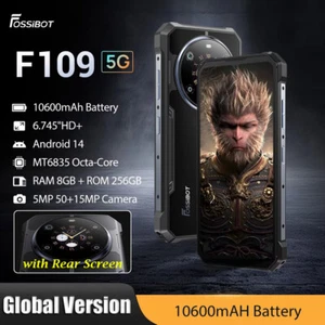 Fossibot F109 5G Rugged Smartphone Rear Display 10600mAh NFC Face ID Android 14 - Picture 1 of 15