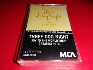 THREE DOG NIGHT - JOY TO THE WORLD - GREATEST HITS - cassette (1974, MCA Canada) - Picture 1 of 5