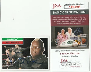 SIGNED WWE VISCERA AUTOGRAPHED TRADING CARD CERTIFIED JSA # AP04308 - Picture 1 of 2