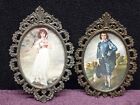 2 Vintage VICTORIAN METAL PICTURE FRAME ITALY 7"x5"