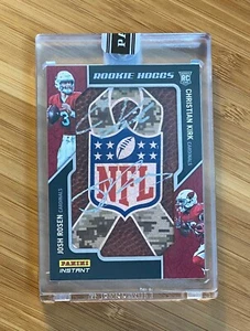 2018 Panini Instant Black Rookie Hoggs Autograph #1/1 Josh Rosen Christian Kirk - Picture 1 of 2