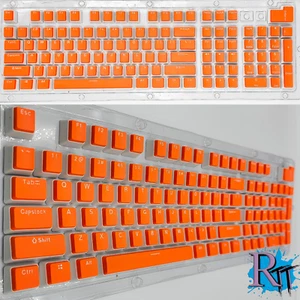 104Pcs/Set Orange Pudding Full Size PBT Double Shot Keycaps Mechanical Keyboard - Picture 1 of 4