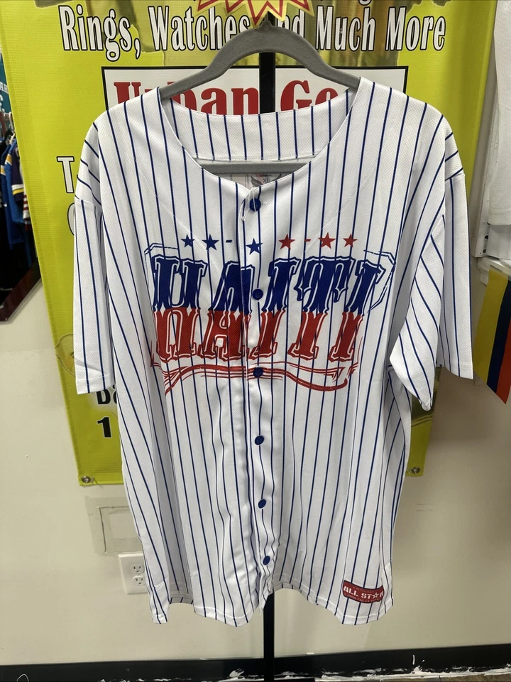 Camiseta de béisbol haitiana hecha a medida oficial All Star para hombre talla XL Foto 1 de 4