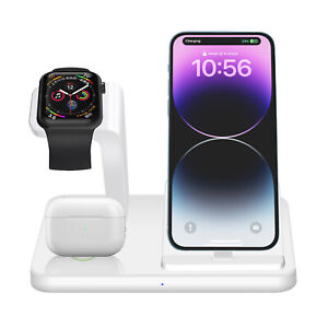 3In1 USB Charger Fast Charging Dock For Apple Watch 8/7 iPhone 14 13 12 XS 8 7 6