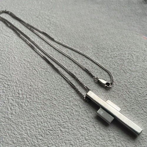 GUCCI Collana con ciondolo catena croce grande donna vintage originale USATA