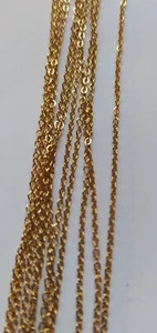 80 cm - 1 mm cavo acciaio inox catena oro sfusa - Foto 1 di 4