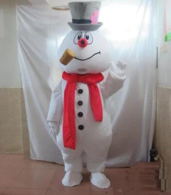 Cosplay Muñeco de Nieve Mascota Disfraz Trajes Navidad Escarchado Adultos Fiesta Juego Vestido Foto 1 de 3