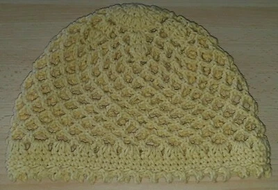 Gorro de ganchillo de verano para adolescentes/mujeres, hecho a mano EE. UU., malla de encaje calado ligero Foto 1 de 4