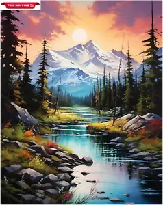 Diamond Painting Kits for Adults, Mountain 5D DIY Diamond Art Kits Full Drill Di - Picture 1 of 6