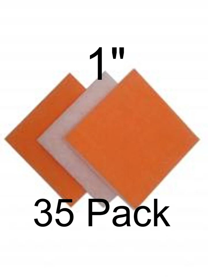 (35 Pack) 1" MERV 8 Tacky Polyester Filter Pads Orange/White - Image 1 of 1