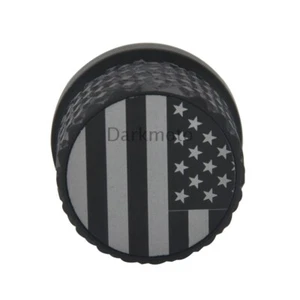 American Flag Polished Rear Seat Bolt Stars and Stripes Black 6mm Knurl Thread - Picture 1 of 12