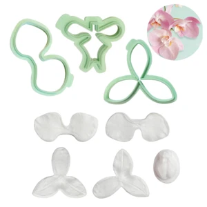 Butterfly Orchid Fondant Flower Mold Set Petal Silicone Veining Mold Sugarcraft - Picture 1 of 9