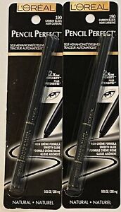 Loreal Pencil Perfect Self-Advancing Eyeliner, 190 Carbon Black, 2 Pack