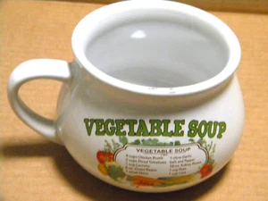 DDJ Dat'l-Do-It, Inc. Recipe Soup Mug Vegetable 3 1/4" x 4" Has Marks See Pics - Picture 1 of 5