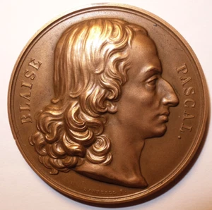 Médaille Blaise Pascal, Compagnie IBM France, 1957, 1967 sur tranche !! - Imagen 1 de 2