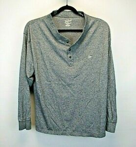 Woolrich Long Sleeve Men's X-Large Pullover Henley Shirt Gray