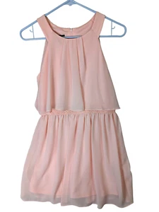 Amy Byer By&By Girls size 16 Halter Zip Back Dress Decorative Trim Waist Short - Picture 1 of 10