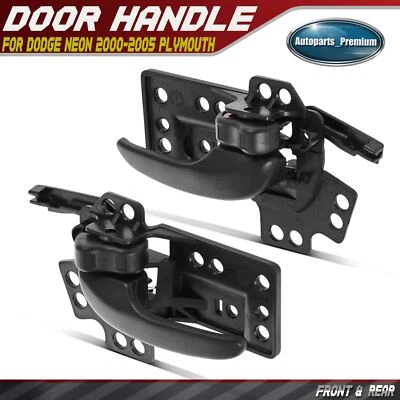 2x Manija de puerta interior negra lateral izquierdo y derecho para Dodge Neon 2000-2005 Plymouth Foto 1 de 4