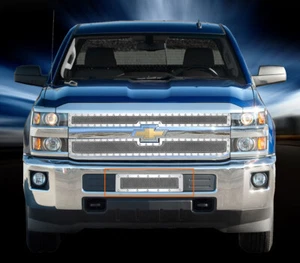 Formed Rivet Mesh Grille Insert For Chevy Silverado 2500HD/3500HD 15-16 - Foto 1 di 5