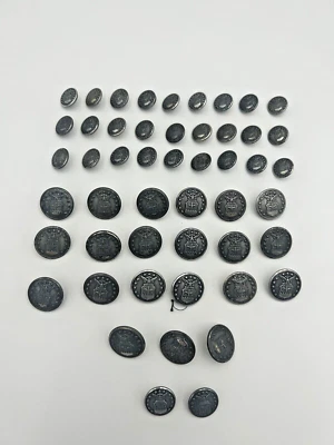Vintage US Air Force Eagle Shield 13 Star Waterbury Button Co 50 Pieces READ - Image 1 of 4