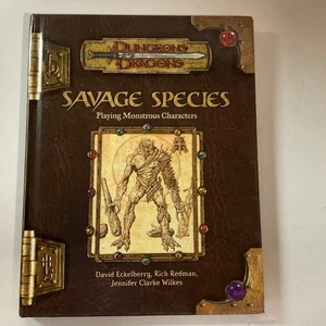 Savage Species : Playing Monstrous Characters Dungeons & Dragons Hard Cover 2003 - Foto 1 di 8