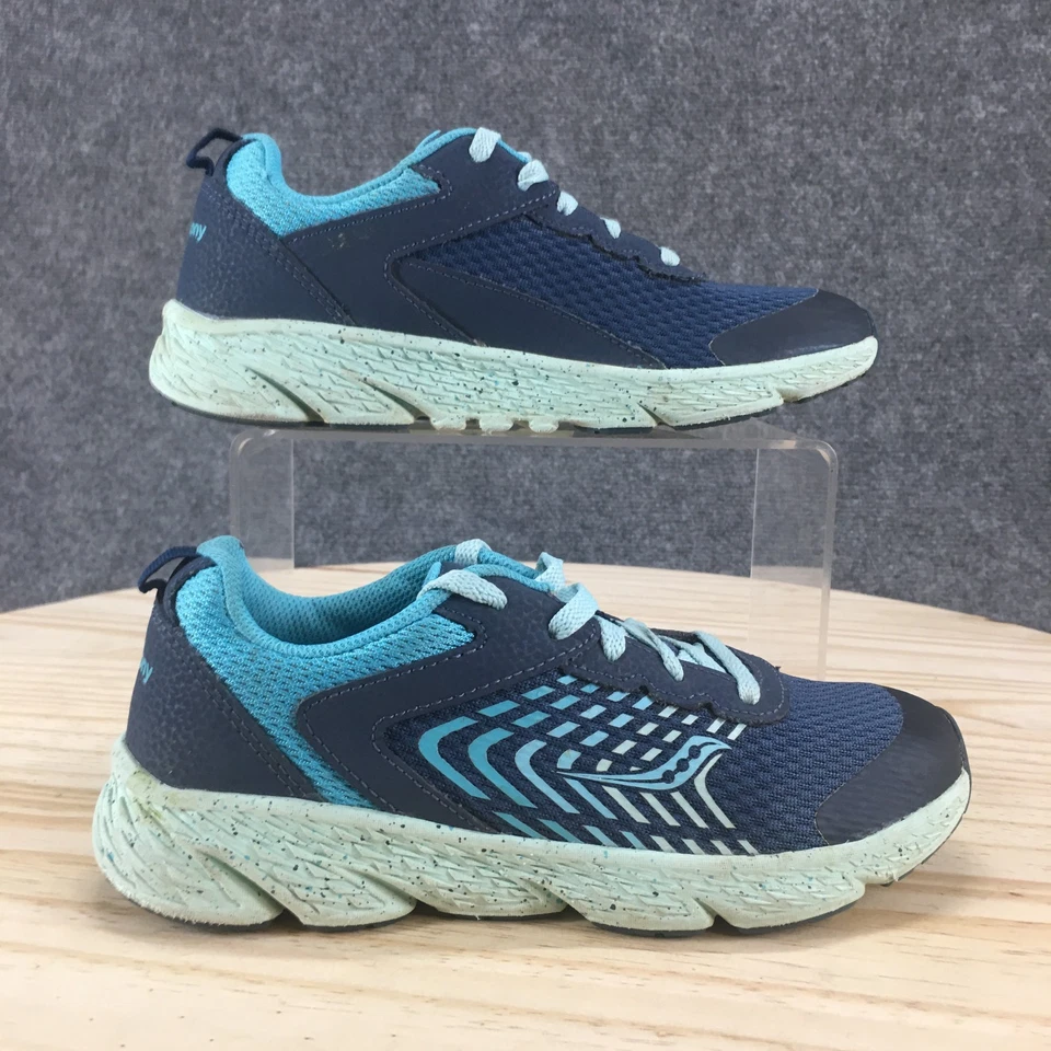 Saucony Shoes Youth 2.5 M Wind Running Sneakers Blue Leather Lace Up Low Top - Image 1 of 4
