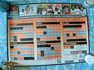 Poster San Jose Giants Spielplan 2013 - Bild 1 von 6
