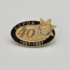 Vintage California Prison Correctional Officer 40 Year Pin CCPOA Anniversay Pin - Picture 1 of 5