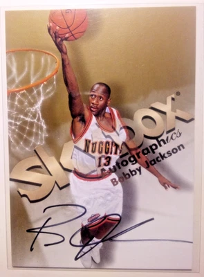 Skybox Premium Autographics Bobby Jackson 1998-99 en tarjeta automática Foto 1 de 2