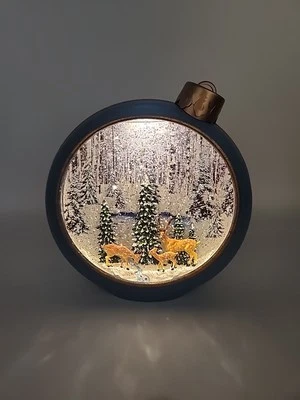 Ornament Water Snow Globe Christmas Decor Lighted Oversize Valerie Parr Hill - Image 1 of 4