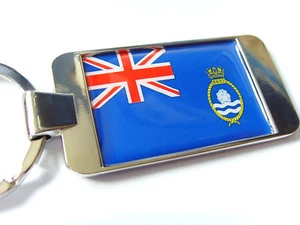 UK ROYAL NAVAL AUXILIARY ENSIGN FLAG KEYRING KEY FOB - Picture 1 of 1