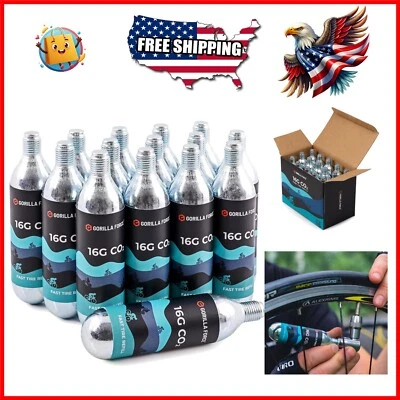 Reliable 16g Threaded CO2 Cartridges - 15-Pack for Ultimate Bike Convenience - Image 1 of 4