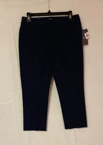Chaps Icon Capris Navy Sz 4 NWT Slimming Fit 2 Way Stretch - Picture 1 of 7