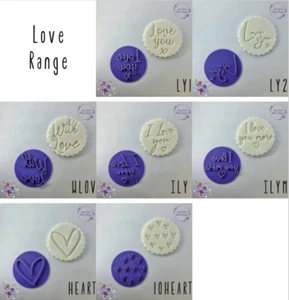 Love Themed Fondant Stamp Embosser Icing Cupcake Cookie Cutter - Picture 1 of 8