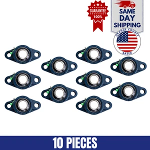UCFL201-8 Pillow Block Flange Bearing 1/2" Bore 2 Bolt Solid Base (10PCS) - Picture 1 of 7