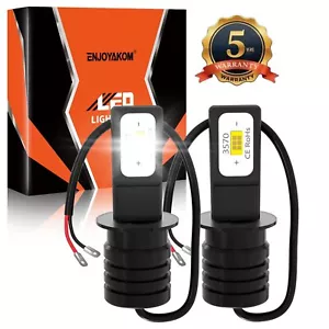 Upgrade H3 LED Headlight Fog Light Bulbs Kit 35W 8000LM 6000K White Super Bright - Picture 1 of 11