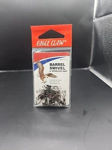 EAGLE CLAW BARREL SWIVEL w/ Interlock Snap (Size 10)(Qty. 10) - Picture 1 of 2
