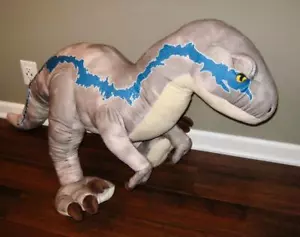 RARE Jurassic World 40" Plush Raptor Velociraptor BLUE Huge Stuffed Animal - Picture 1 of 1
