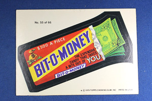 1979 Topps - Wacky Packages Series 1 - Puzzle Back - "Bit-O-Money." - Ex+++