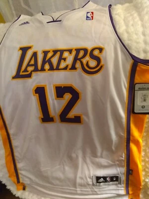 NEW WITH TAGS AUTHENTIC ADIDAS SWINGMAN LAKERS SIZE MEDIUM DWIGHT HOWARD JERSEY! - Image 1 of 4
