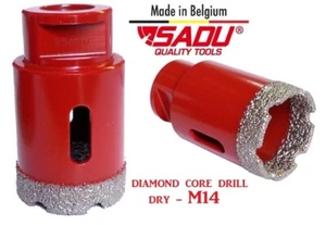 35mm M14 Brazed Diamond Drill Core Bit Dry Holesaw Cut Marble Tile Porcelain  - Picture 1 of 1