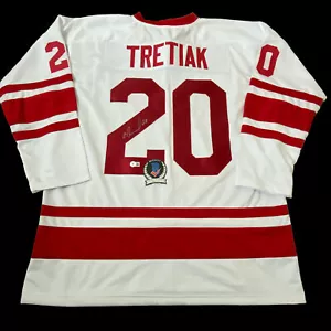 VLADISLAV TRETIAK SIGNED SOVIET UNION CCCP JERSEY BECKETT BAS COA AC82678 - Picture 1 of 4