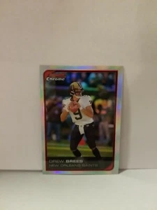 2006 Bowman Chrome Drew Brees Refractor Sp Saints scharfe Ecken #186 - Bild 1 von 6