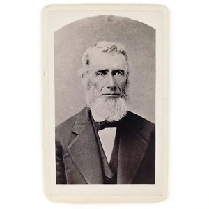 Fort Edward Nueva York Foto CDV c1865 Antiguo Hombre Barbudo Nims Moño D1333 - Imagen 1 de 2